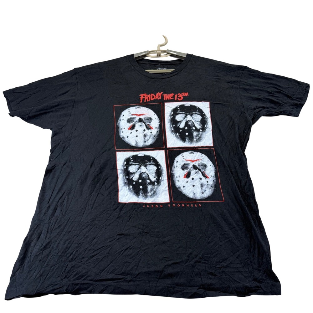 Friday the 13th T-Shirt Mens XL Black Jason Voorhees Graphic Tee Horror Movie